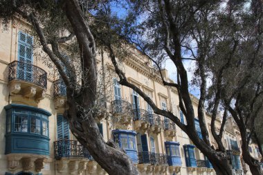 La Valletta 'daki Eine tarihi Haeuserwand