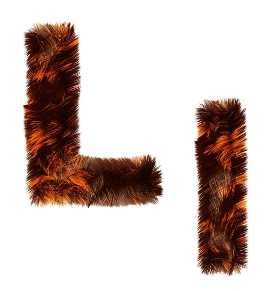 Creative Design Animal Fur Decorative Alphabet Multipurpose Use — Stock Fotó