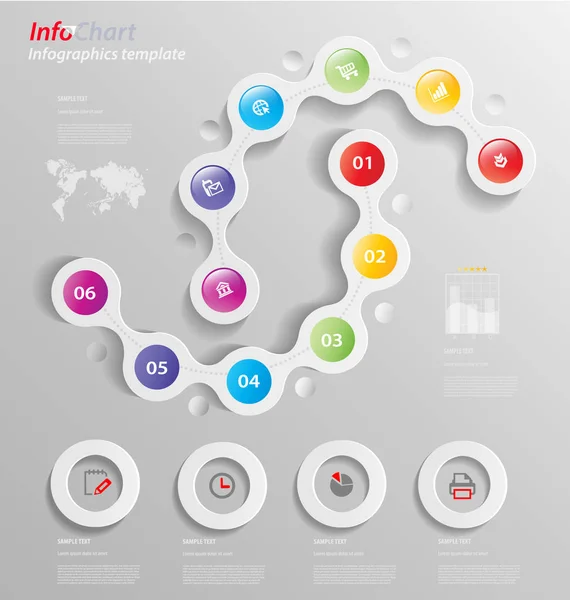 Gestileerde infographics presentatie, optie sjabloon — Stockfoto