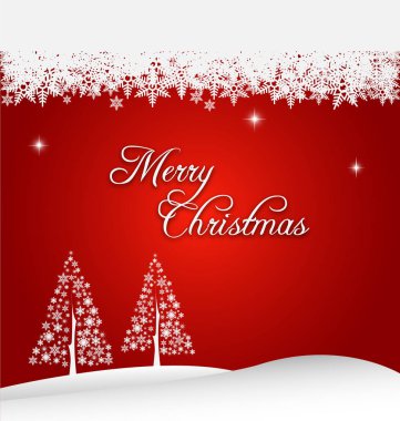 Süsleme ile Bir Merry Christmas arka plan İllüstrasyon