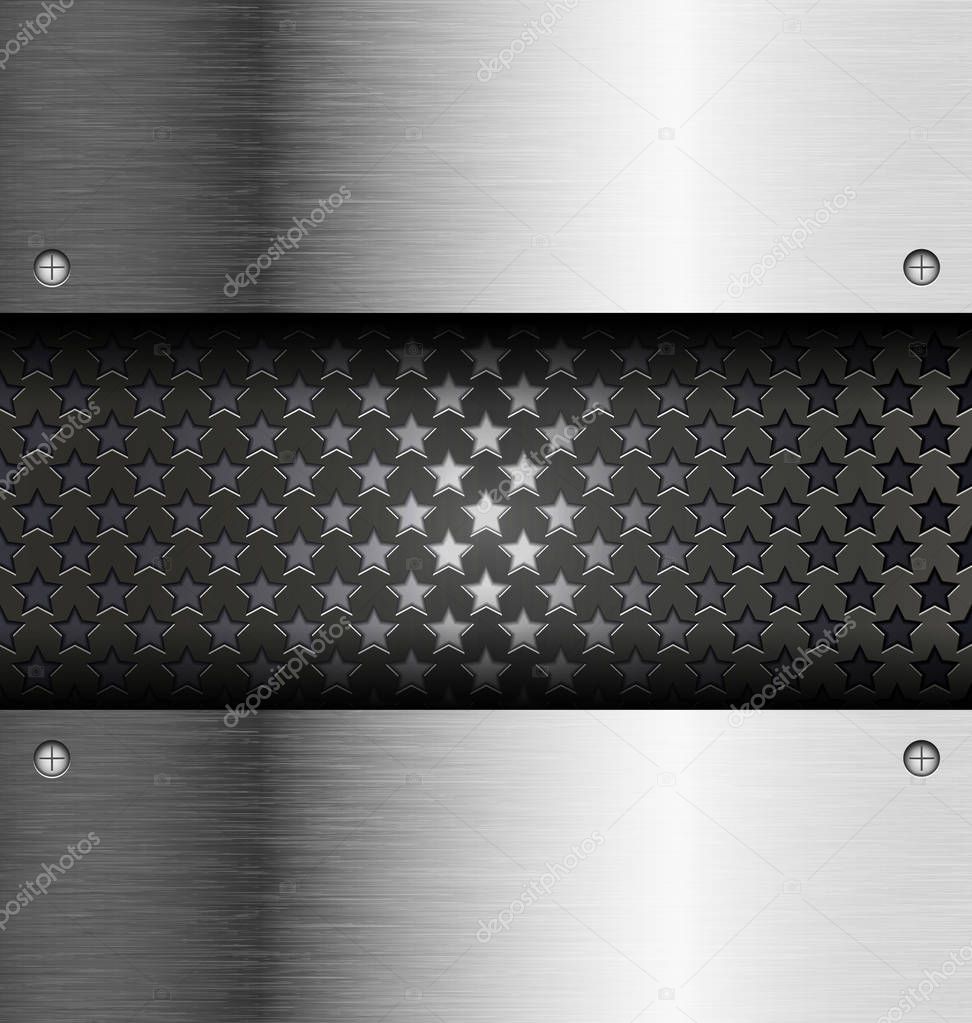 Abstract black metal technology background