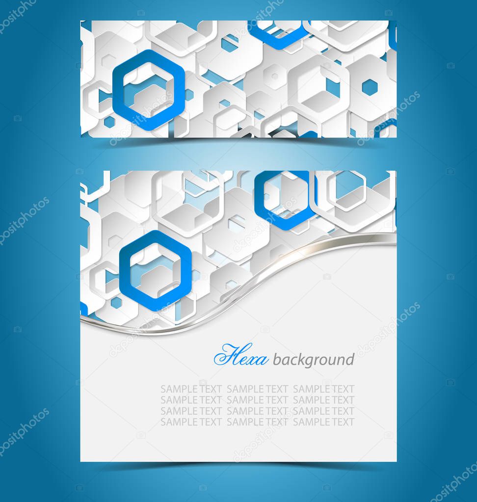 Double color abstract paper template