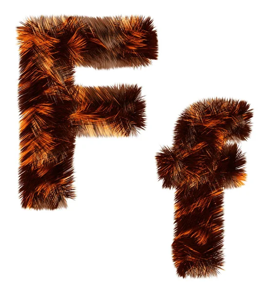 多目的利用のための動物の毛皮の装飾的なアルファベットの創造的なデザイン — ストック写真