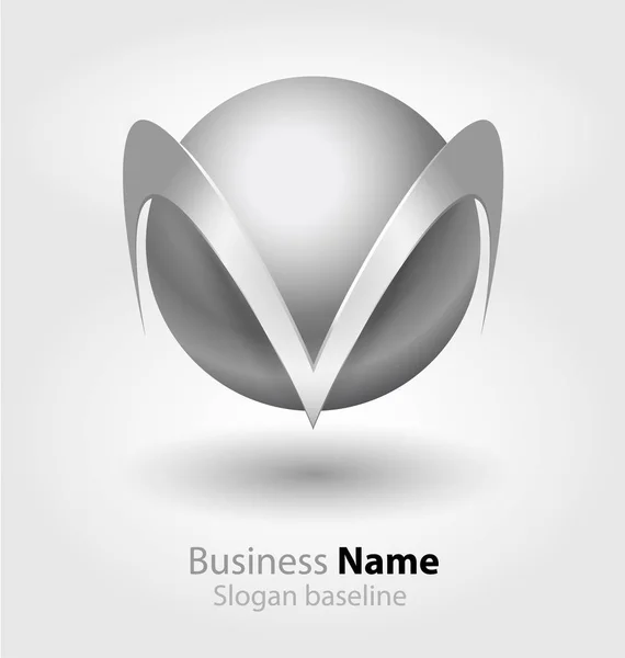 Ursprünglich Entworfenes Abstraktes Glänzendes Logo — Stockvektor
