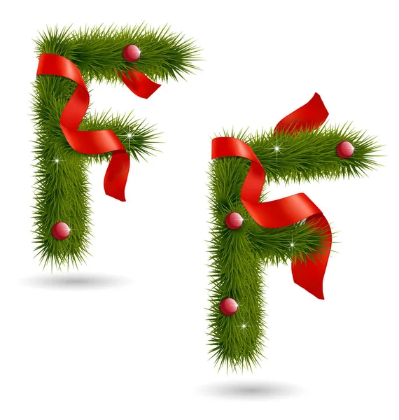 Julrelaterade dekorativa alfabet — Stock vektor