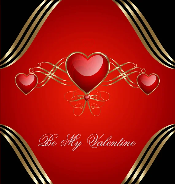 Valentines Day Celebration Background Vintage Style — Stock Vector