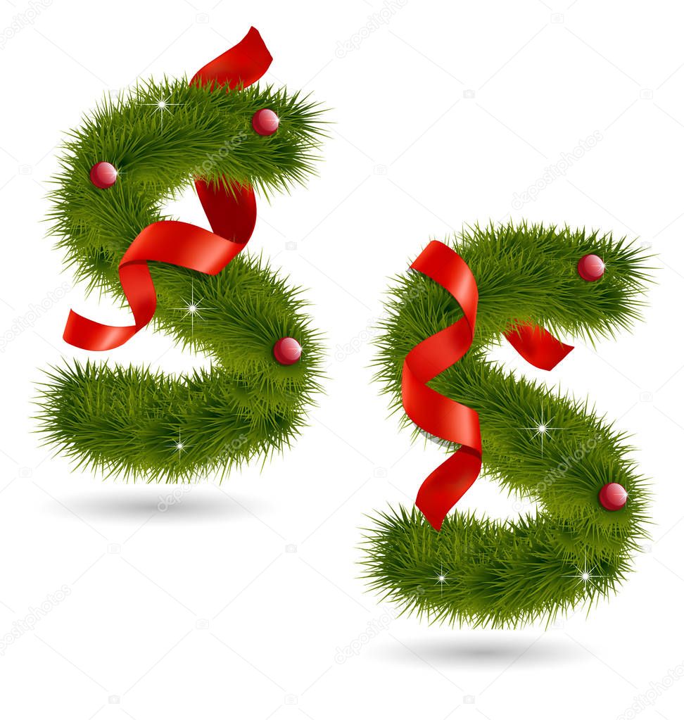 Christmas-related decorative alphabets