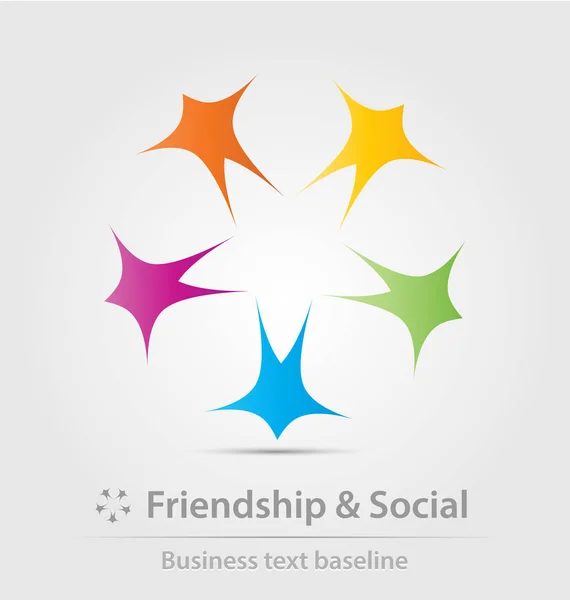 Friendship and social business icon — Stock Vector