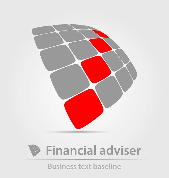 Financial adviser business icon — Stock Vector