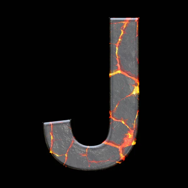 Redare 3D a vulcanului sparge litera alfabetului — Fotografie, imagine de stoc