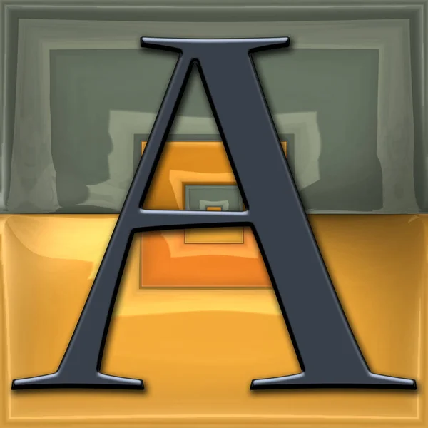 Representación en 3D de la letra brillante del alfabeto — Foto de Stock