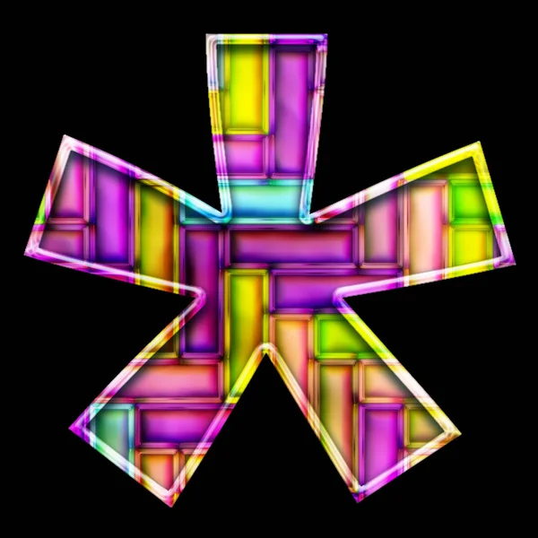 3D-Darstellung von Leuchtsteinen Symbol — Stockfoto