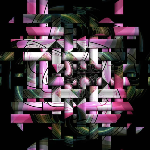 Tissage brouillé fond fractal — Photo