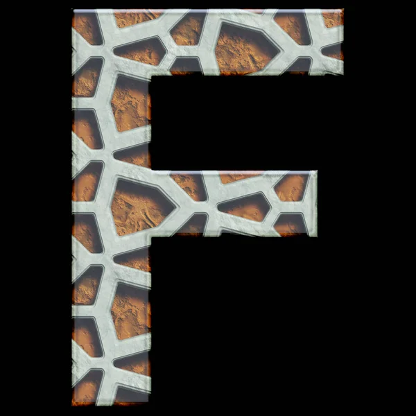3D činí z písmene abecedy rošt — Stock fotografie