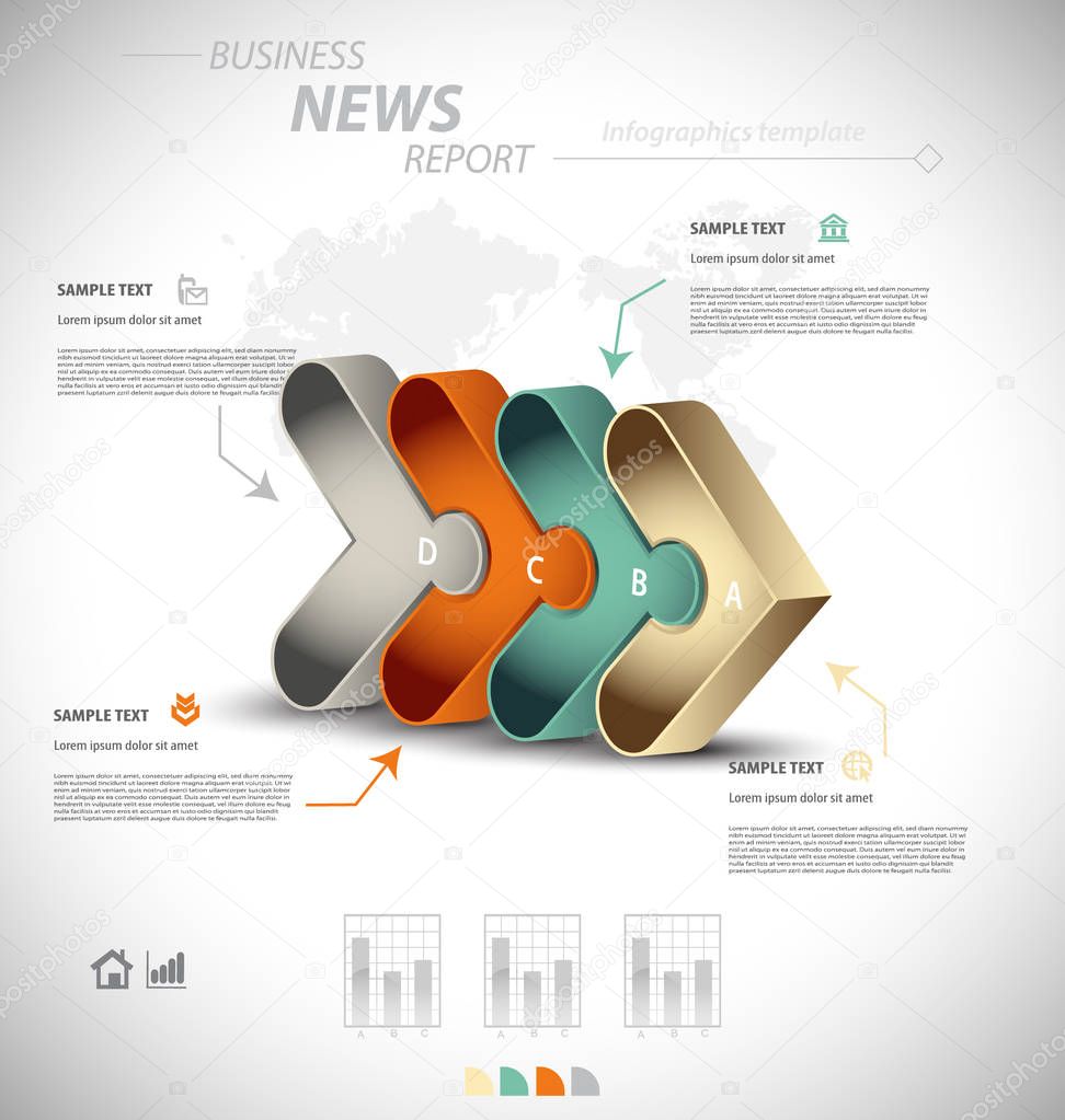 Business infographic template 