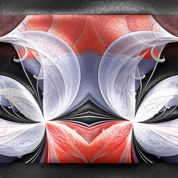 Τρισδιάστατη απεικόνιση του πλαστικό fractal στο δέρμα — Φωτογραφία Αρχείου