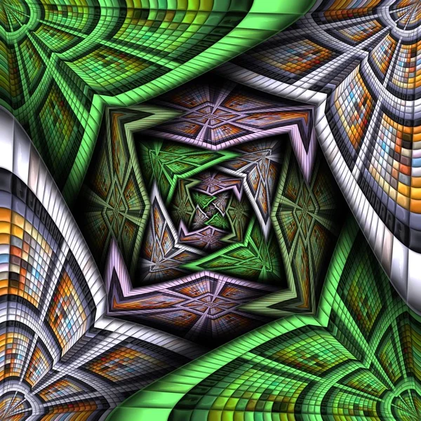 퍼프 픽셀 다채로운 패턴 배경 타일의 3d 렌더링 — 스톡 사진
