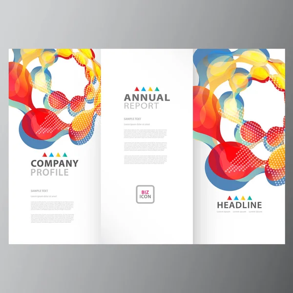 Annual business report template — Stock Vector