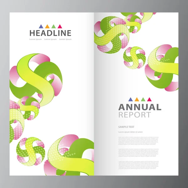 Annual business report template — Stock Vector