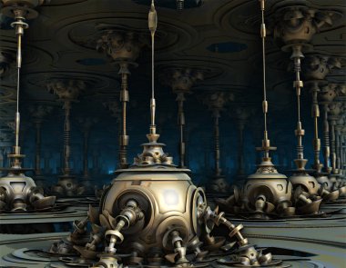 Bilgisayar tasarım, sanat ve eğlence için 3d sanal sahne render