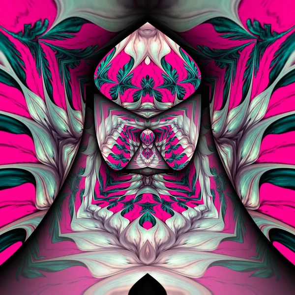 Redare 3D a lucrărilor de artă de ornament fractal generate de calculator — Fotografie, imagine de stoc