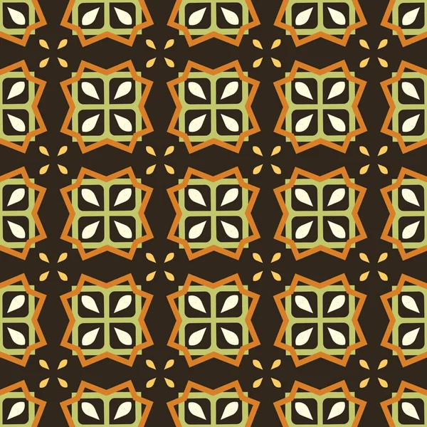 Bunte Ornament Muster Vektor Fliese — Stockvektor