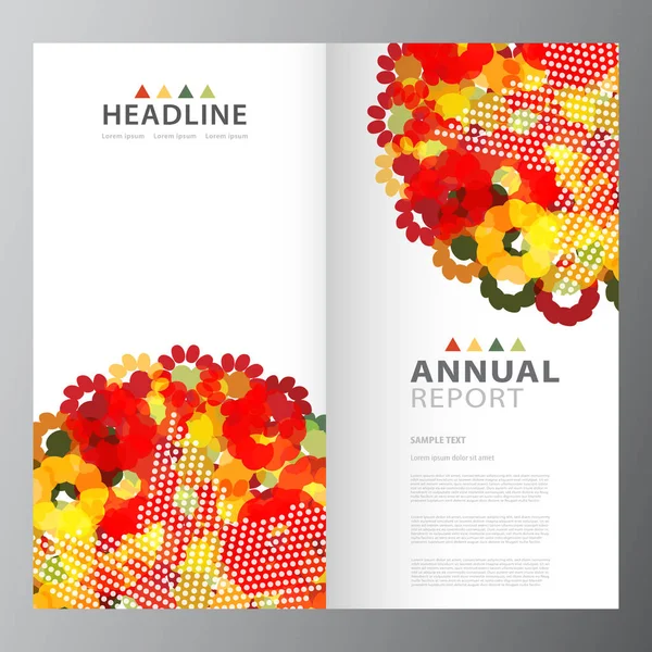 Annual business report template — Stock Vector