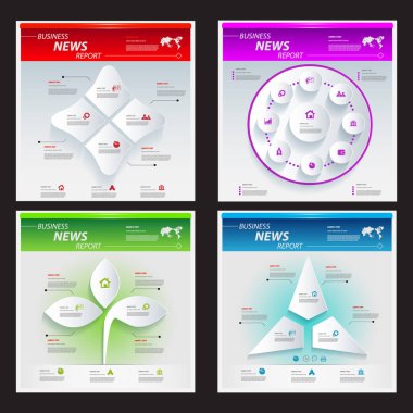 İş Infographic şablon paketi