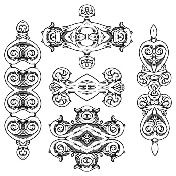 Éléments décoratifs calligraphiques — Image vectorielle