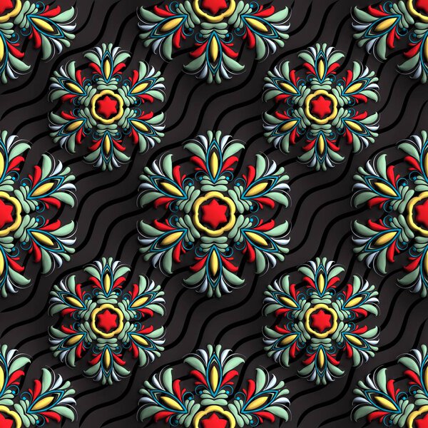 3D rendering of plastic background tile 