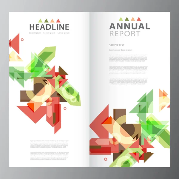 Annual business report template — Stock Vector