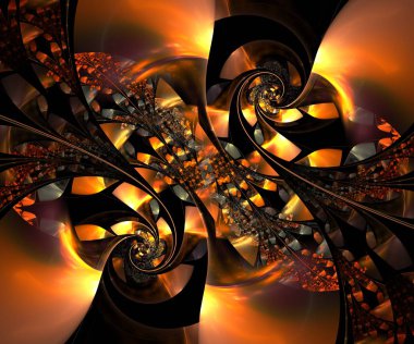 Oluşturulan bilgisayar renkli fractal sanat