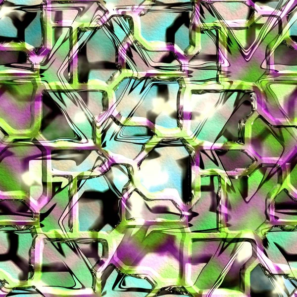 3D rendering of glass abstract mosaic artwork — Stock Photo, Image