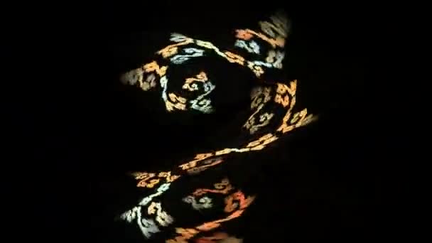 Honor Victims Guernica Fractal Colorful Motion Footage — Stock Video