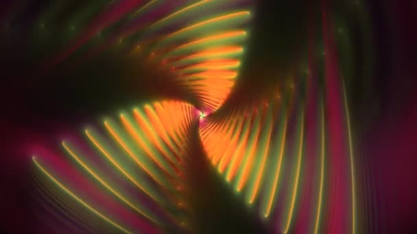 Uma Turbina Filmagem Movimento Colorido Fractal — Vídeo de Stock