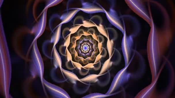 La spirale des sixes.Fractal séquences animées colorées .