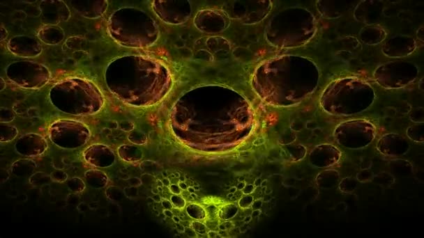 Δρύινα Κύτταρα Φελλού Πολύχρωμο Φιλμ Φράκταλ — Αρχείο Βίντεο