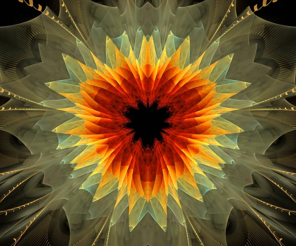 Ο υπολογιστής που δημιουργείται fractal πολύχρωμα έργα τέχνης — Φωτογραφία Αρχείου