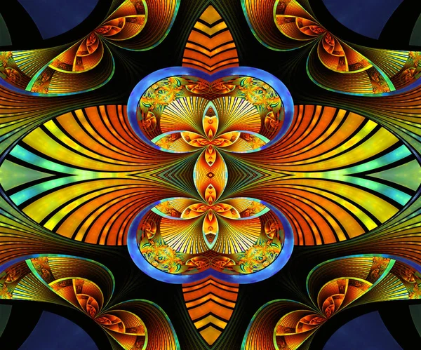 Computador gerado arte fractal colorido — Fotografia de Stock