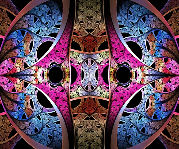 Computer generierte farbenfrohe fraktale Kunstwerke — Stockfoto