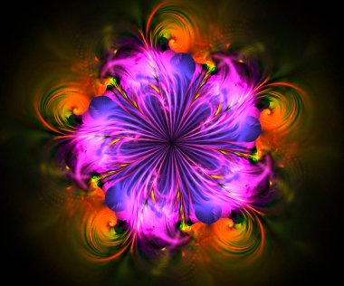 Oluşturulan bilgisayar renkli fractal sanat