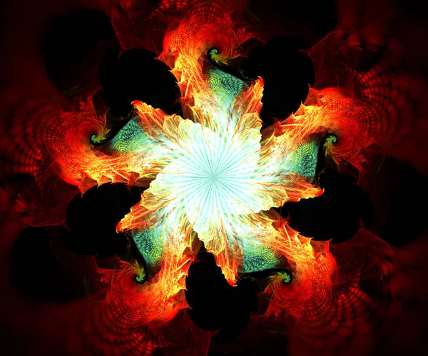 Wygenerowane komputerowo kolorowe Fraktal Grafika — Zdjęcie stockowe