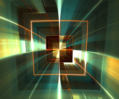 Oluşturulan bilgisayar renkli fractal sanat