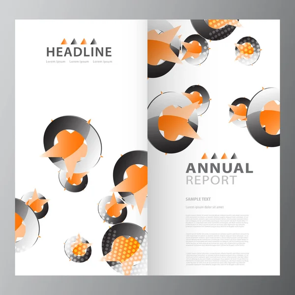 Annual business report template — Stock Vector