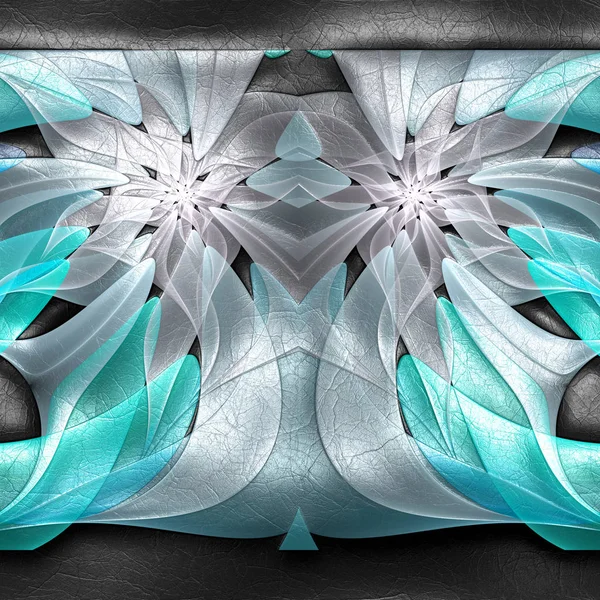 3D renderização de plástico fractal em couro — Fotografia de Stock