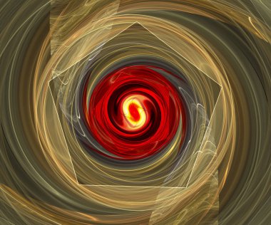 Oluşturulan bilgisayar renkli fractal sanat