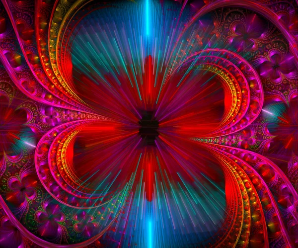 Комп'ютер створив барвисті фрактальні твори мистецтва — стокове фото