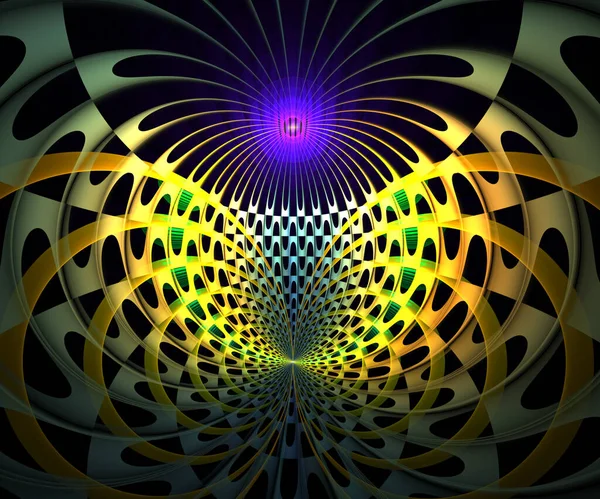 Wygenerowane komputerowo kolorowe Fraktal Grafika — Zdjęcie stockowe