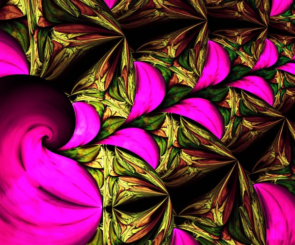 Ο υπολογιστής που δημιουργείται fractal πολύχρωμα έργα τέχνης — Φωτογραφία Αρχείου