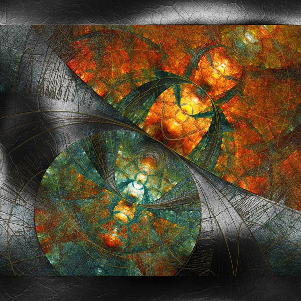 Τρισδιάστατη απεικόνιση του πλαστικό fractal στο δέρμα — Φωτογραφία Αρχείου